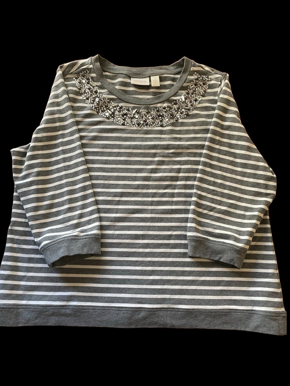 Chico's Embellished Top Sz 3 (XL) EUC